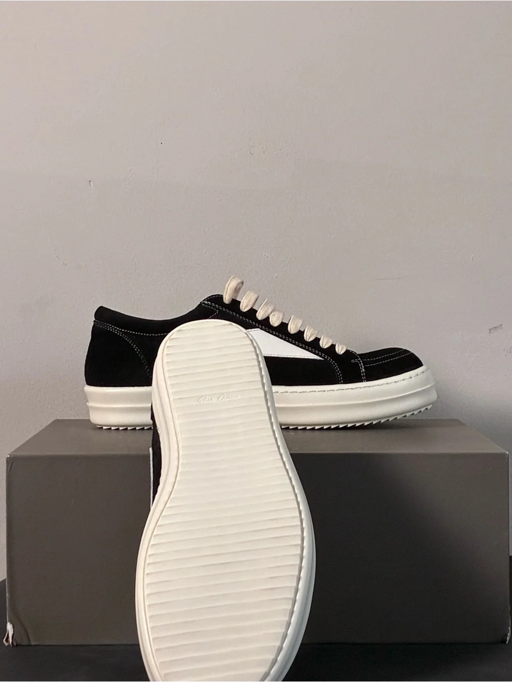 Rick Owens DRKSHDW Black Canvas Sneaker